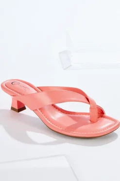 Toe Loop Low Heel Sandals