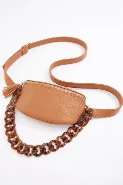 Tort Chain Convertible Sling Crossbody