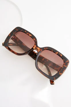 Tortoise Oversized Square Sunglasses