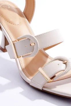 Triple Buckle Heeled Sandals