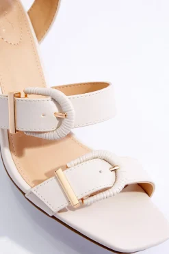 Triple Buckle Heeled Sandals