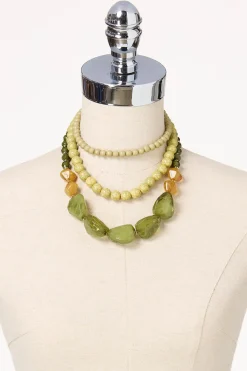 Triple Layered Lucite Short Necklace