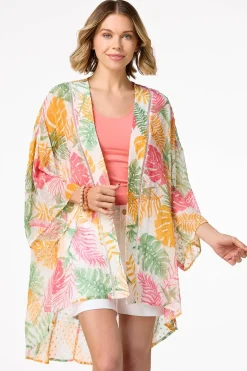 Tropical Clip Dot Kimono