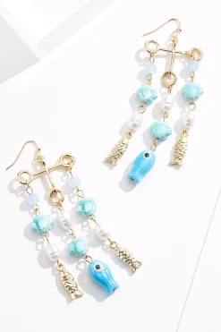 Tropical Fish Chandelier Earrings