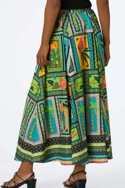 Tropical Tile Maxi Skirt