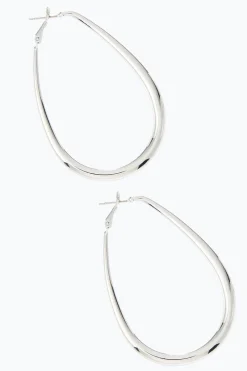 Tubular Oval Hoop Earrings