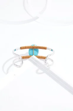Turquoise Stone Cuff Bracelet