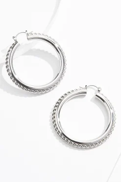 Twisted Outline Hoop Earrings