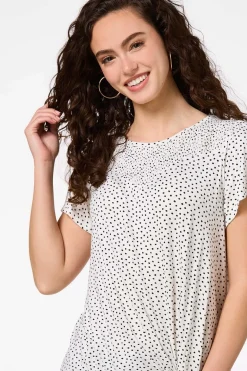 Twisted Smocked Dot Top