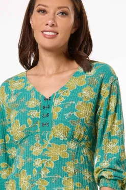 Waffled Hook And Eye Top