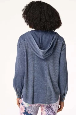 Waffled Indigo Shacket
