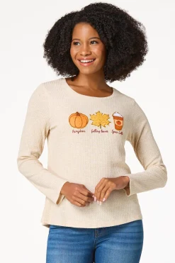 Waffled Pumpkin Leaves Latte Top