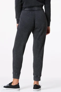 Waffled Vintage Black Joggers