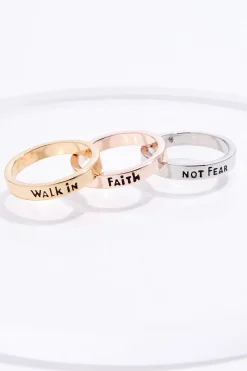 Walk In Faith Ring Set