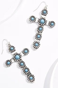 Western Cross Earrings