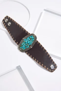 Western Faux Leather Snap Bracelet