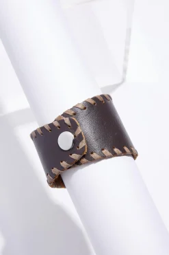 Western Faux Leather Snap Bracelet