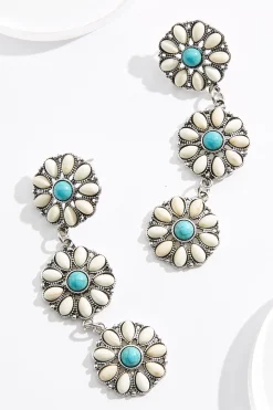 Western Flower Dangle Earrings
