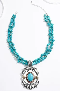 Western Pendant Turquoise Necklace