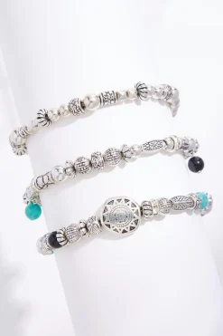 Western Silver Stretch Bracelet Set