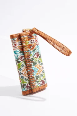 Whipstitch Trim Patterned Wallet