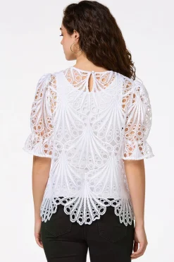 White Crochet Top