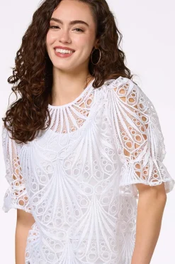 White Crochet Top