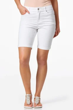 White Denim Shorts