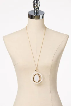 White Gold Pendant Necklace Set