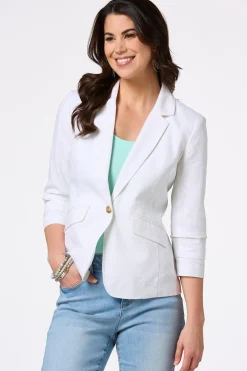 White Linen Blazer