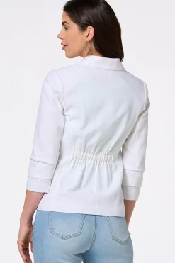 White Linen Blazer