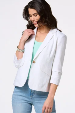White Linen Blazer