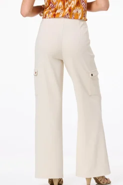 Wide Leg Seamed Cargo Pants
