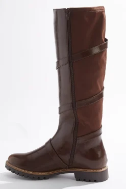 Wide Width Multi Buckle Strap Riding Boots