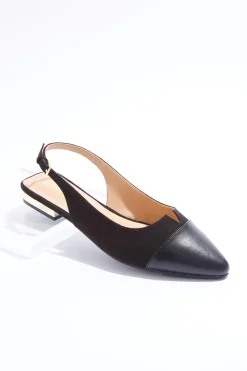 Wide Width Notch Vamp Slingback Flats