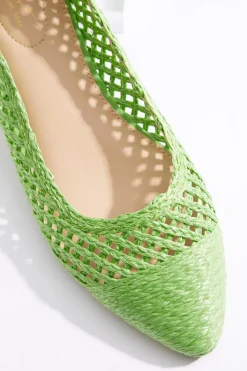 Wide Width Raffia Ballet Flats