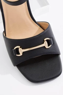 Wide Width Vamp Detail Open Toe Heels