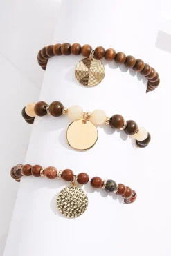Wood Bead Stretch Bracelet Set