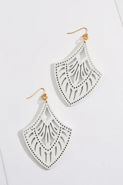 Wood Cutout Earrings