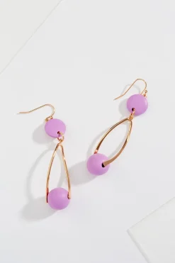 Wood Metal Post Earrings