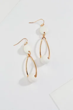 Wood Metal Post Earrings