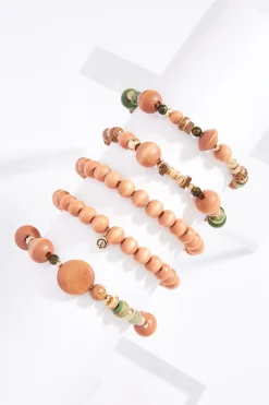 Wood Multi Stretch Bracelet Set