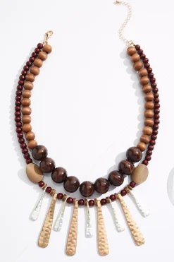 Wood Statement Paddle Necklace