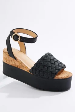 Woven Vamp Platform Wedges