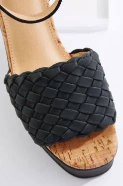 Woven Vamp Platform Wedges