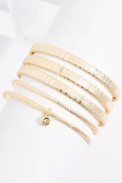 Xl Gold Bangle Bracelet Set