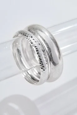 Xl Hammered Bangle Bracelet Set