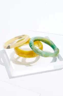 Xl Lucite Bangle Bracelet Set