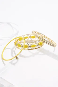 Xl Lucite Studded Bangle Bracelet Set
