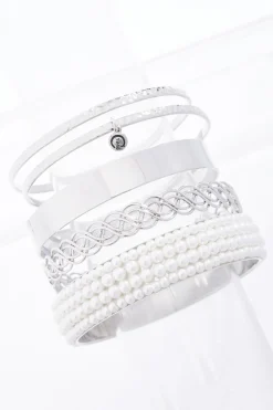 Xl Pearl Bangle Bracelet Set